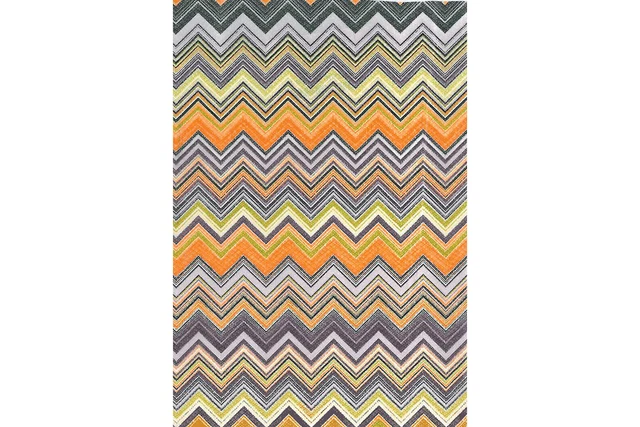 Paquete de 20 hojas de papel Decopatch Ref 606 Zig Zag naranja/verde/gris