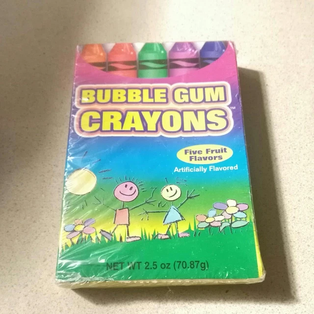 Vintage Gum-Bubble Gum Crayons-1998-Foreign Candy Co.-Five Fruit Flavors