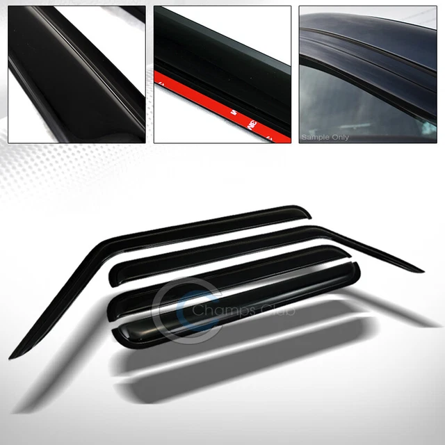 Sun/Rain Guard Smoke Vent Shade Deflector Window Visors 06-10 Jeep Commander XK