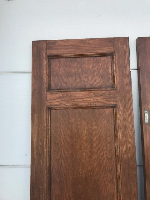 MARW 13.  1available price each antique oak to Panel passage door 24 x 80.5 2