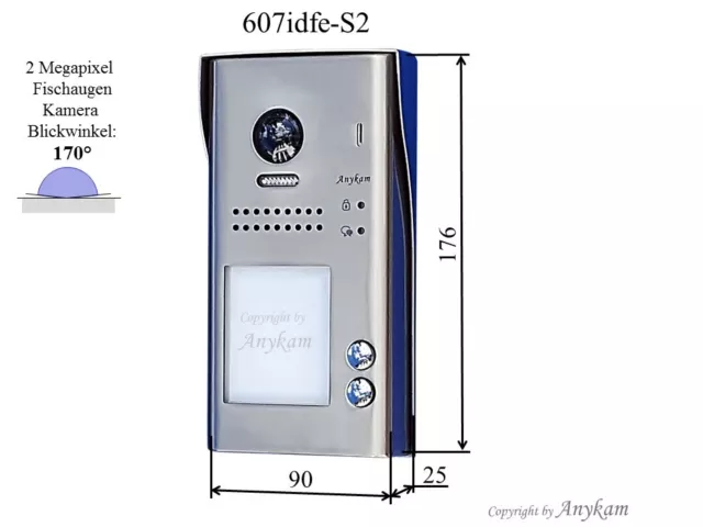 Video Türsprechanlage WLAN Türklingel Kamera 2 Familienhaus 2 Draht 607S2 DX439 3