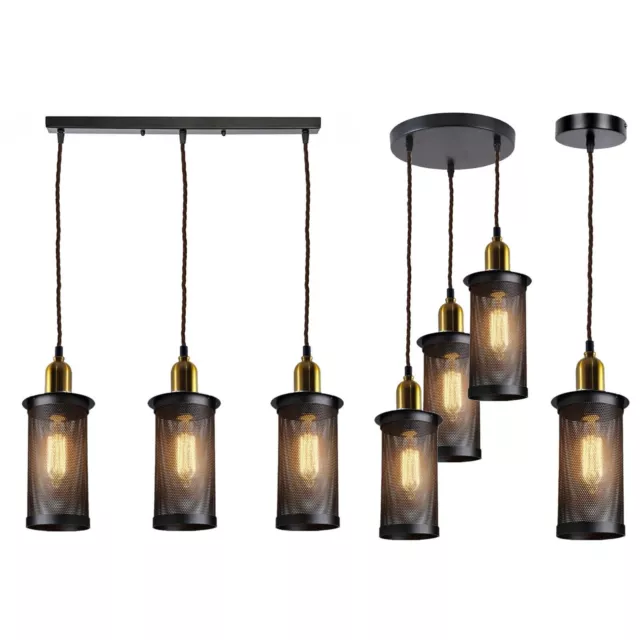 Modern Retro Industrial Vintage Metal Ceiling Lampshade Chandelier Pendant Light