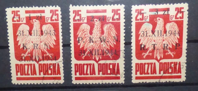 Briefmarken Polen: "1. Jahrestag des Landes-Nationalrates" (1944)