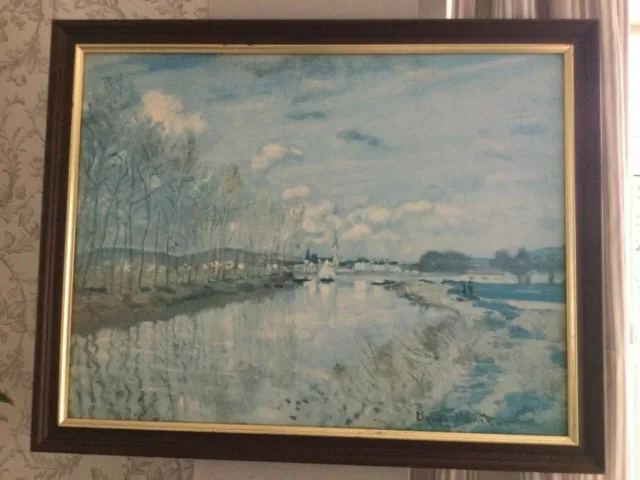 Claude Monet, Sailing Boat Argenteuil - Impressionist River Art Print - Framed