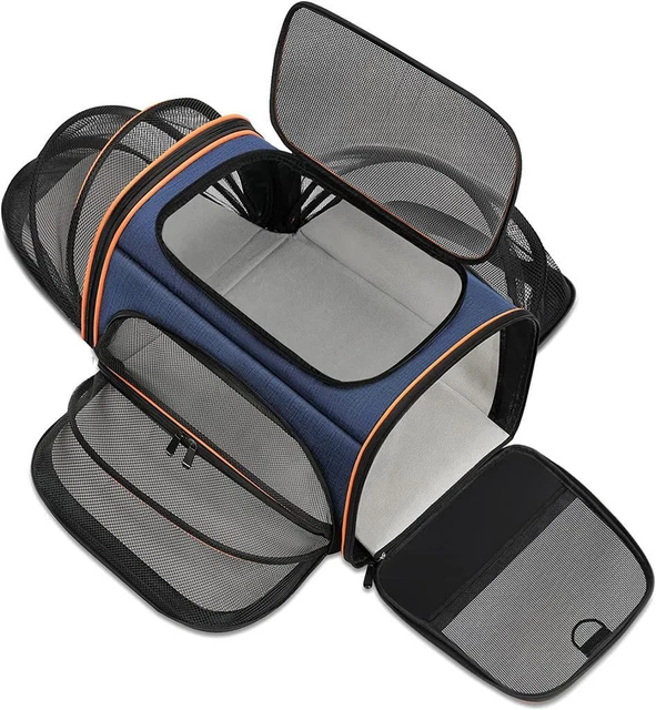 MEOWANT Gato Pet Carrier Aerolínea Aprobado 3 Lados Ampliable Viaje Grande NUEVO