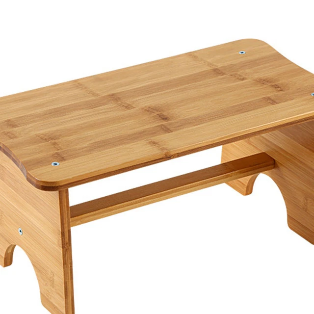 (Stile piatto) Poggiapiedi sotto scrivania antiscivolo ergonomico scrivania in legno per