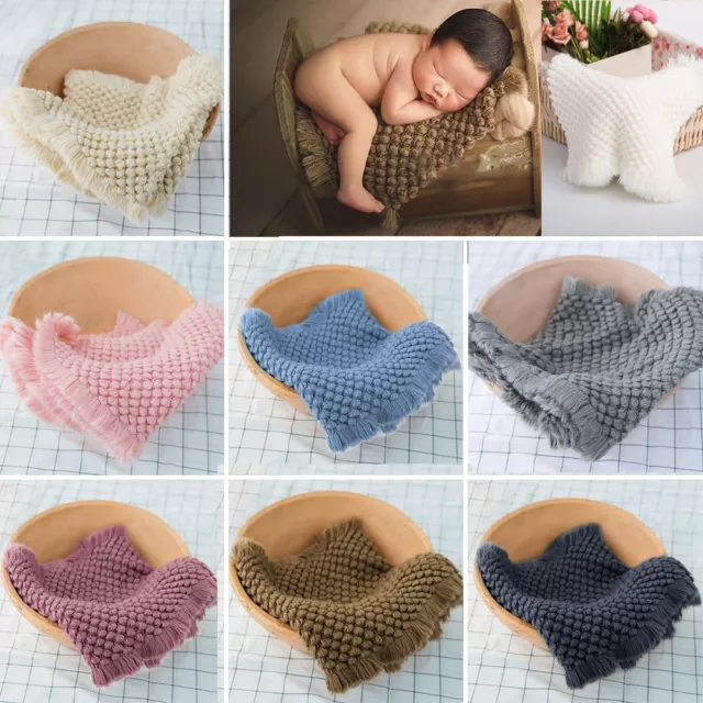 Knit Photography Props Background Newborn Photography Blanket for Baby Photo