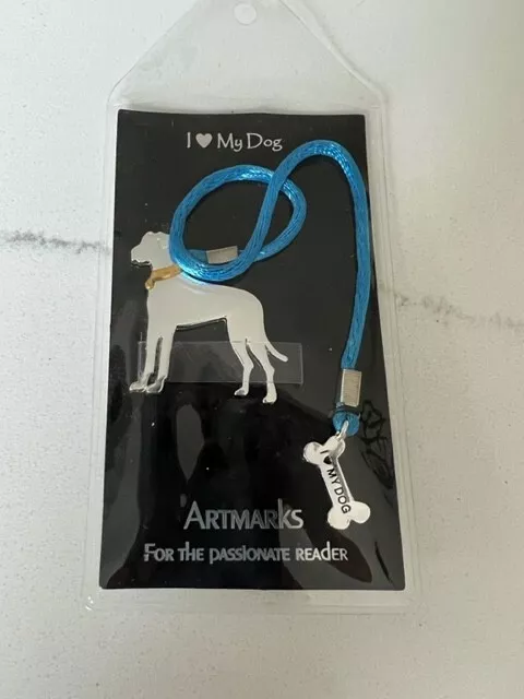 DOG Silhoette Metal BOOKMARK,"I LOVE MY DOG" For the passionate Reader New
