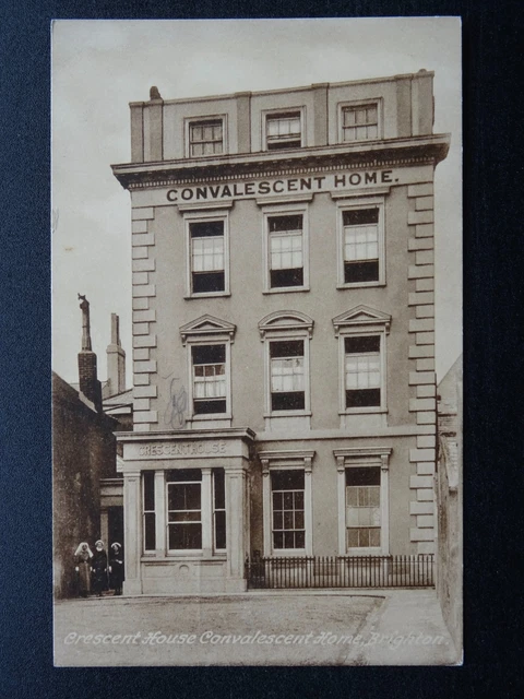 Sussex BRIGHTON Crescent House Convalescent Home Shows Nurses & Nun Old Postcard