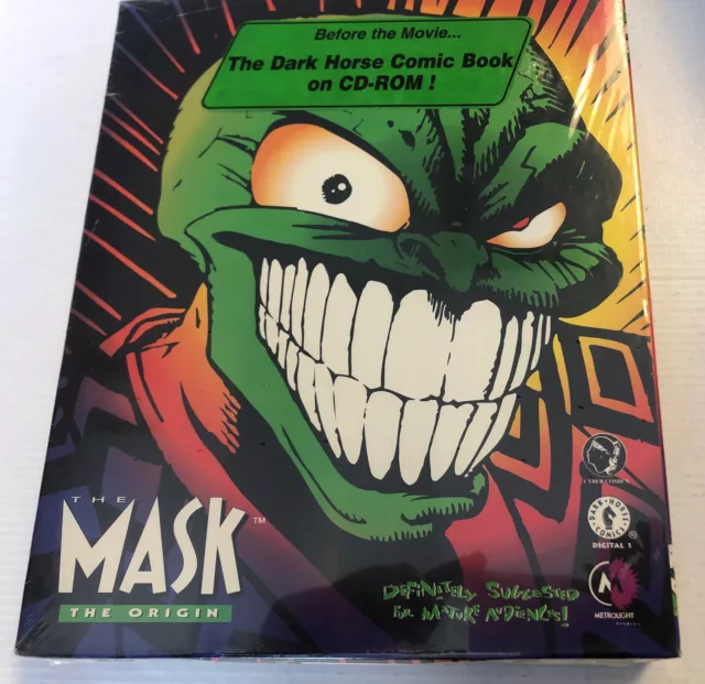 Dark Horse Comics The Mask The Origin on CD-Rom 1990s Big Box PC Sealed