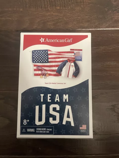 American Girl Team USA Medal Ceremony Set For 18" Doll ~Flag Jacket Medals + NIB