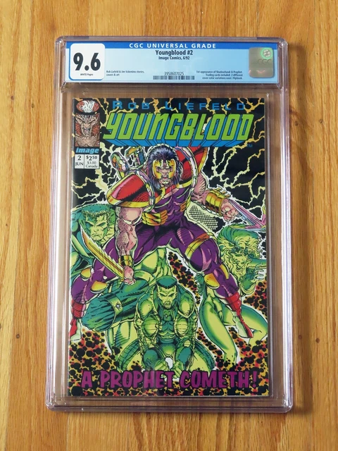 YOUNGBLOOD #2 CGC 9.6 NM+ WP green logo 1st Prophet! Jake Gyllenhaal movie!