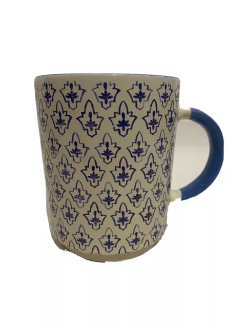 Tommy Bahama Nautical Blue & White Coffee Mug Tea Cup Ceramic Nautical Print