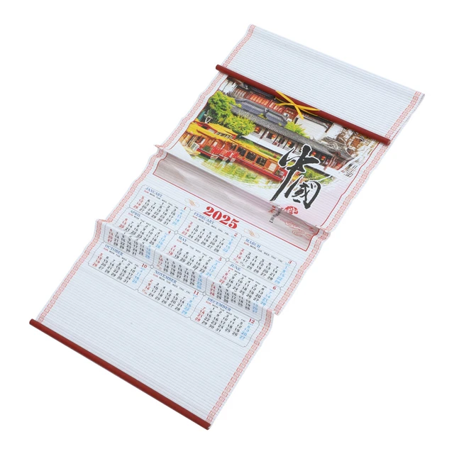 ANNO DEL SERPENTE rotolo appeso calendario 2025 calendari giornalieri