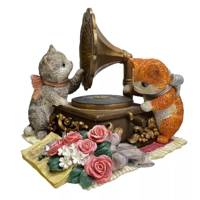 San Francisco Music Box Kittens Gramophone Record Player