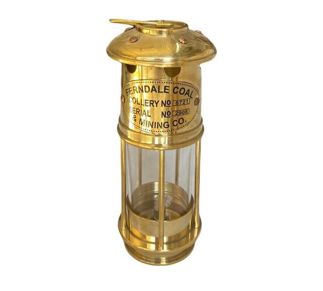 Brass Miner Oil Lamp Vintage Nautical Maritime Ship Oil Lantern Boat Light Decor