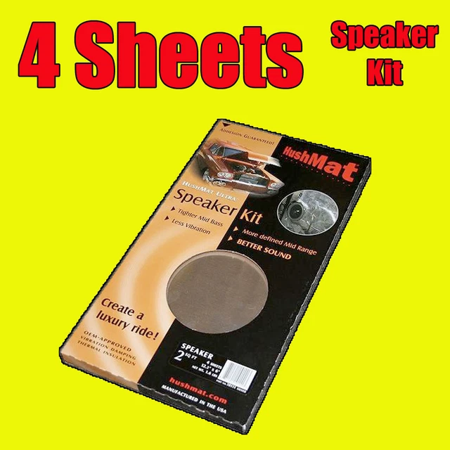HUSHMAT SPEAKER 4 Sheets Car Door Deadening Vibration Sound Proofing