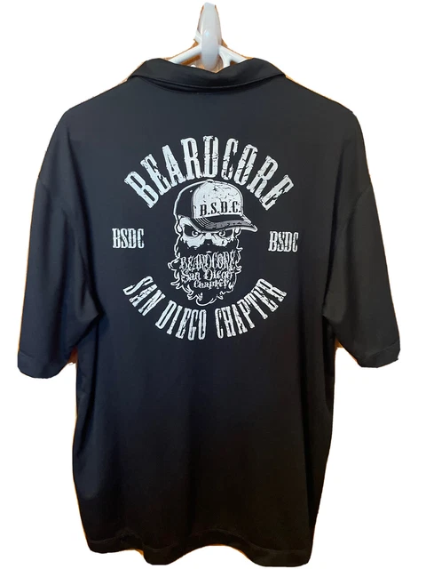 BEARDCORE San Diego Chapter, Nike  Golf Shirt. Size Large.