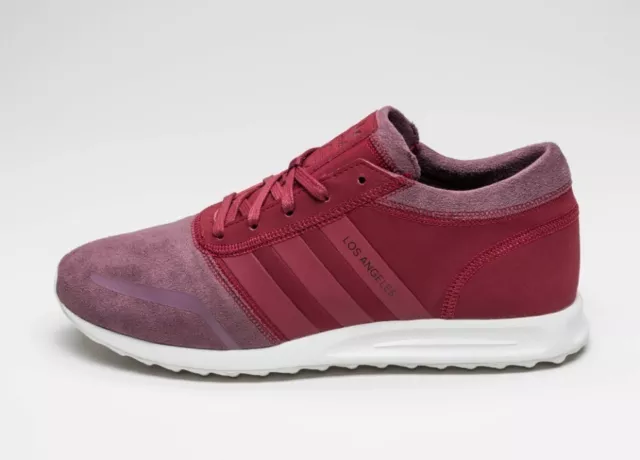 MENS ADIDAS ORIGINALS Los Angeles Trainer Burgundy Uk 6.5 Eu