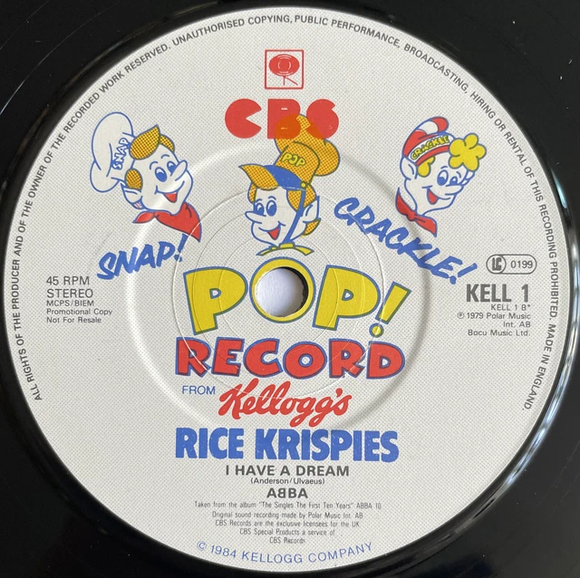 Abba i have a dream rare uk kellogg s promo 7 single vinyl record
