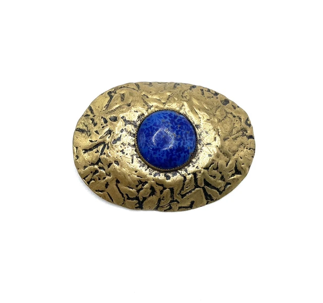Broche Vintage Papillon En Bronze Et émail - Dimensions 3,4 X 1,5 Cm, Bon état