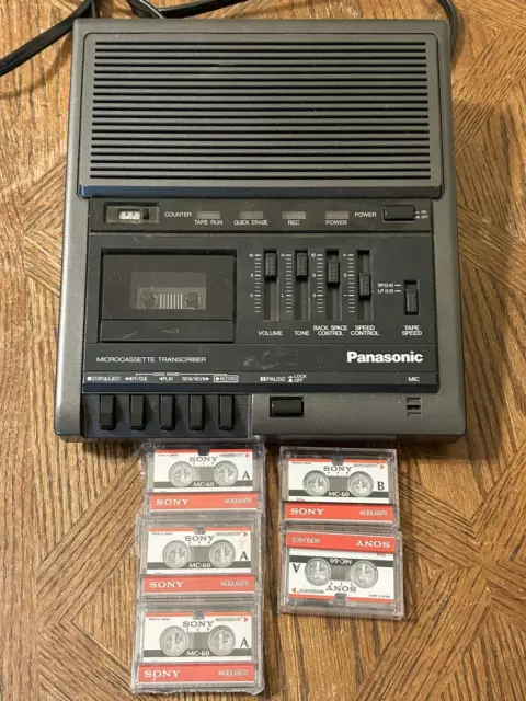 Vtg Panasonic Model RR-930 Microcassette Transcriber POWERS ON PARTS?  tapes inc