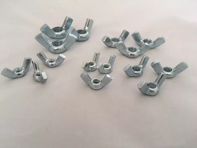 Wing Nuts Steel Zinc Plated DIN 315 For Metric Bolts & Screws M4, M5, M6, M8,M10 2