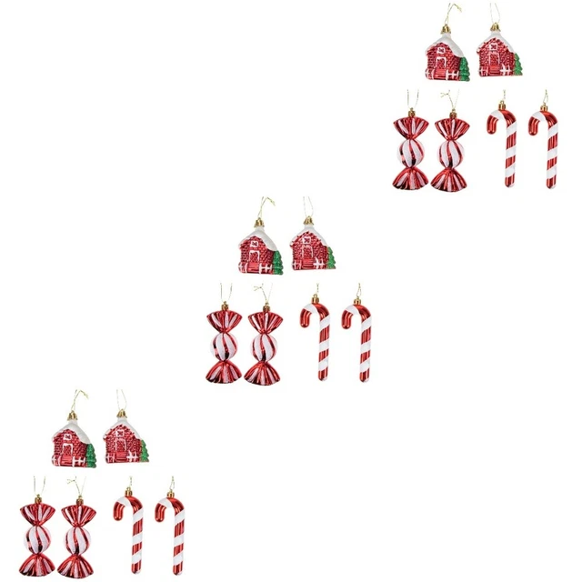 18 PIEZAS Bolas colgantes colgantes de árboles de Navidad Adornos de Navidad