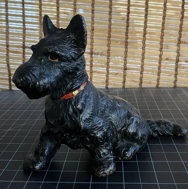 Vintage Hubley Scottish Terrier Doorstop Orig. Paint