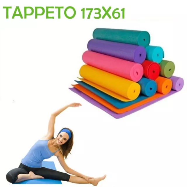 Tappetino yoga tappeto sport palestra fitness pilates ginnastica materassino