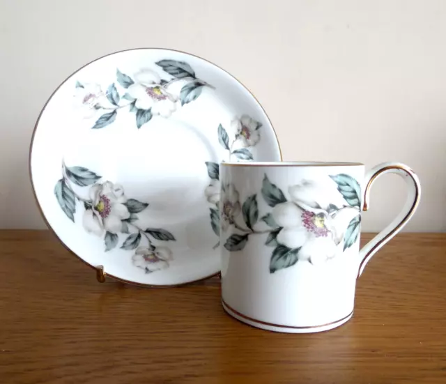 Crown Staffordshire "Christmas Rose" Bone China Coffee Can and Saucer