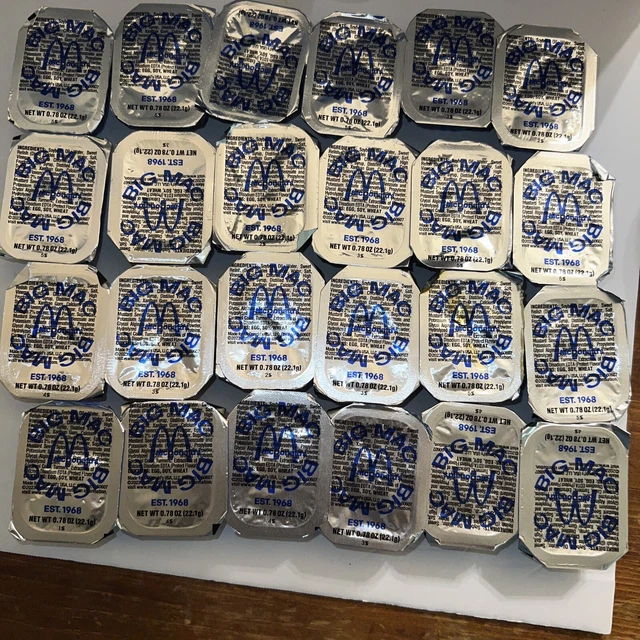 BRAND NEW 24 Big Mac Sauce Cups. McDonalds App exclusive Hard To Get