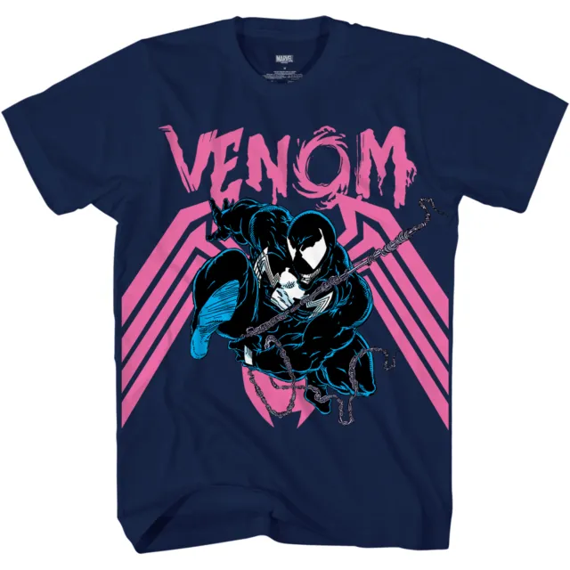 Spider-Man Vibrant Venom Marvel Comics Adult T-Shirt