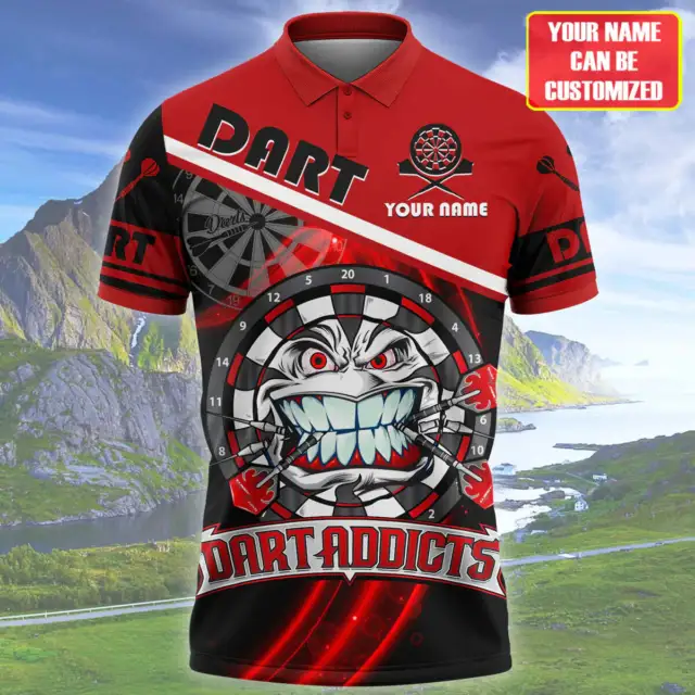 Dart addicts Personalized Name 3D shirt, Dart team uniform, Gift For A Dart Play