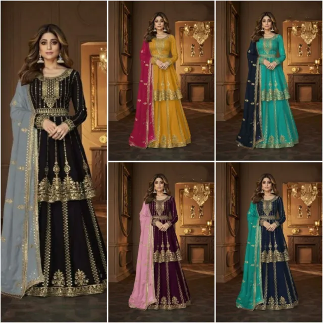 Nuevo Indio Listo Pakistaní Ropa de Fiesta Diseño Boda Bollywood Anarkali Dress