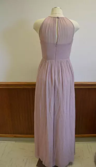 J Crew Megan Long Dress in Silk Chiffon 12P Dusty Thistle cocktail formal petite 2