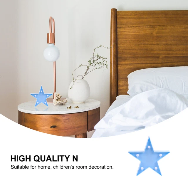 2 PCS STAR Shaped LED Light Festival Lamp Decor Neon Table Night Bulbs