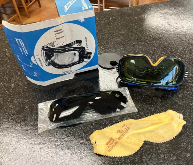 Baruffaldi Vintage Ski Racing Goggles with Original Box Tinted with Extra Lens