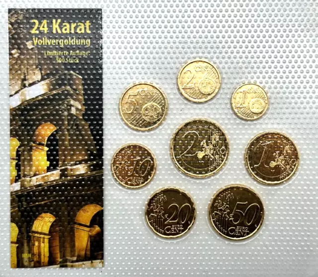 KMS Italien - 2002-2007 - Euro €  24ct Vergoldet -  limt. Auflage 500 Stück