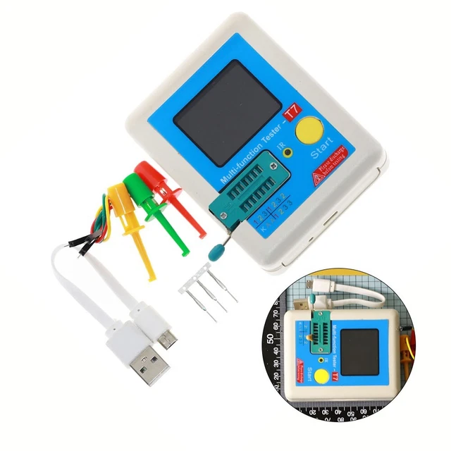 NPN PNP MOSFET Transistor Tester with 3 5 TFT Screen LCR ESR ...