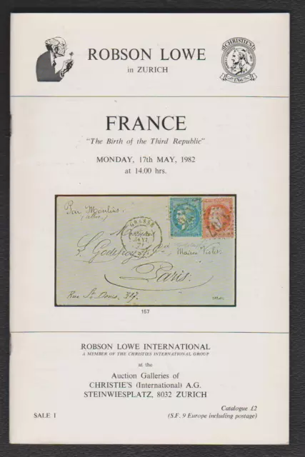 FRANCE, the BIRTH of the THIRD REPUBLIC, RG Paris collection, auction catalogue