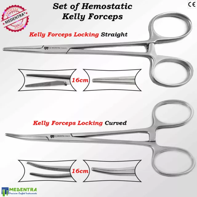 Hemostatic Pean Forceps Locking Pliers Dental Pet Grooming Surgical Lab Tools