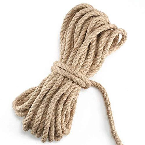 NACTECH 10M Corde de Jute 10mm Ficelle Corde Chanvre Arts Artisanat Ficelle de J