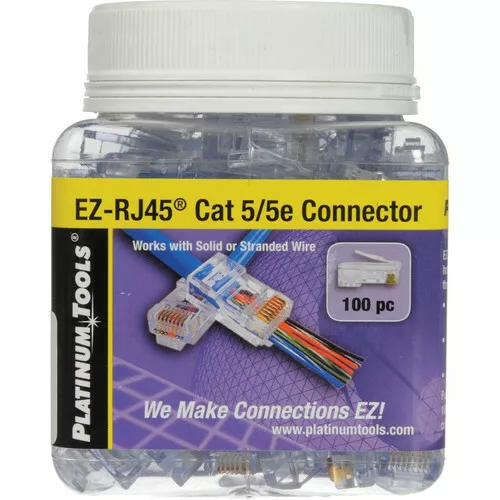 Platinum Tools 202003J EZ-RJ45 Cat5e Security Wire Cable Connectors