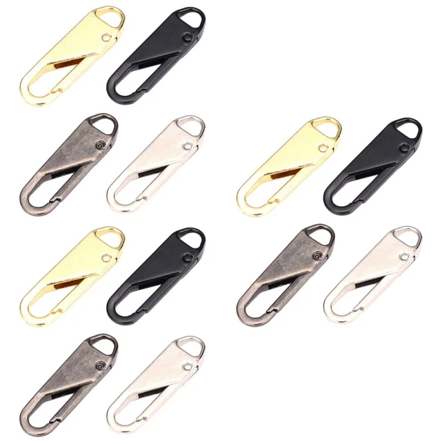 12 Pcs Suitcase Zipper Repair Kit Zippers Extender Pull Zinc Alloy
