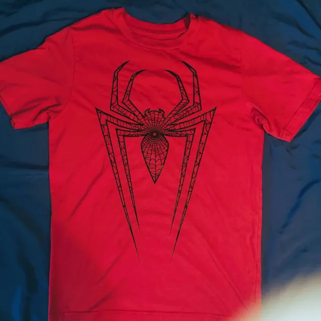 Marvel's Amazing Spider-Man 2 T-shirt Red Spider Logo Boys Size Large 12-14