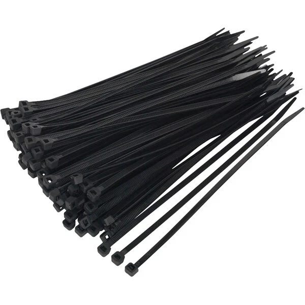 Sealey CT20048P100 Câble Liens 200 x 4.8mm Paquet Noir De 100