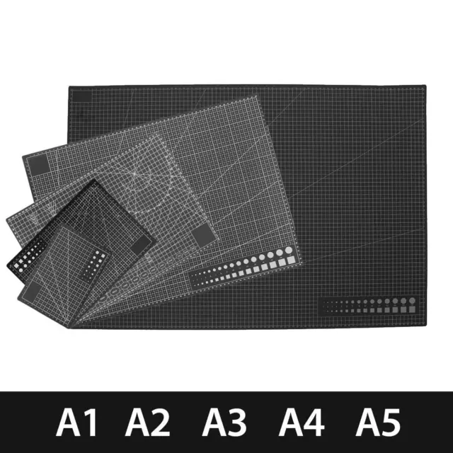 Schwarze Schneidematte Bastelmatte Schneidunterlage DIN A1 A2 A3 A4 A5