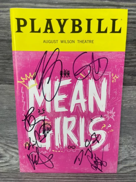 Mean Girls, Cast Signed, Playbill, August 2019, August Wilson Theatre