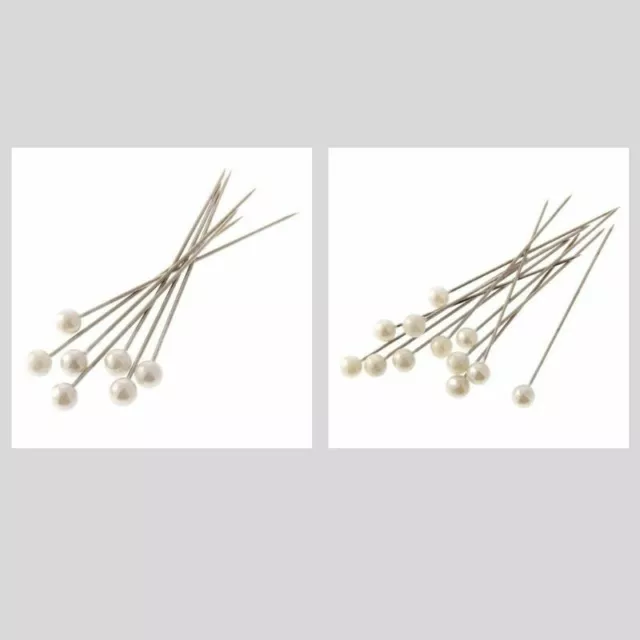 Alfileres de corsé florista con cabeza de perla de 5 mm - alfiler de 5,5 cm - 144 piezas por paquete blanco o crema